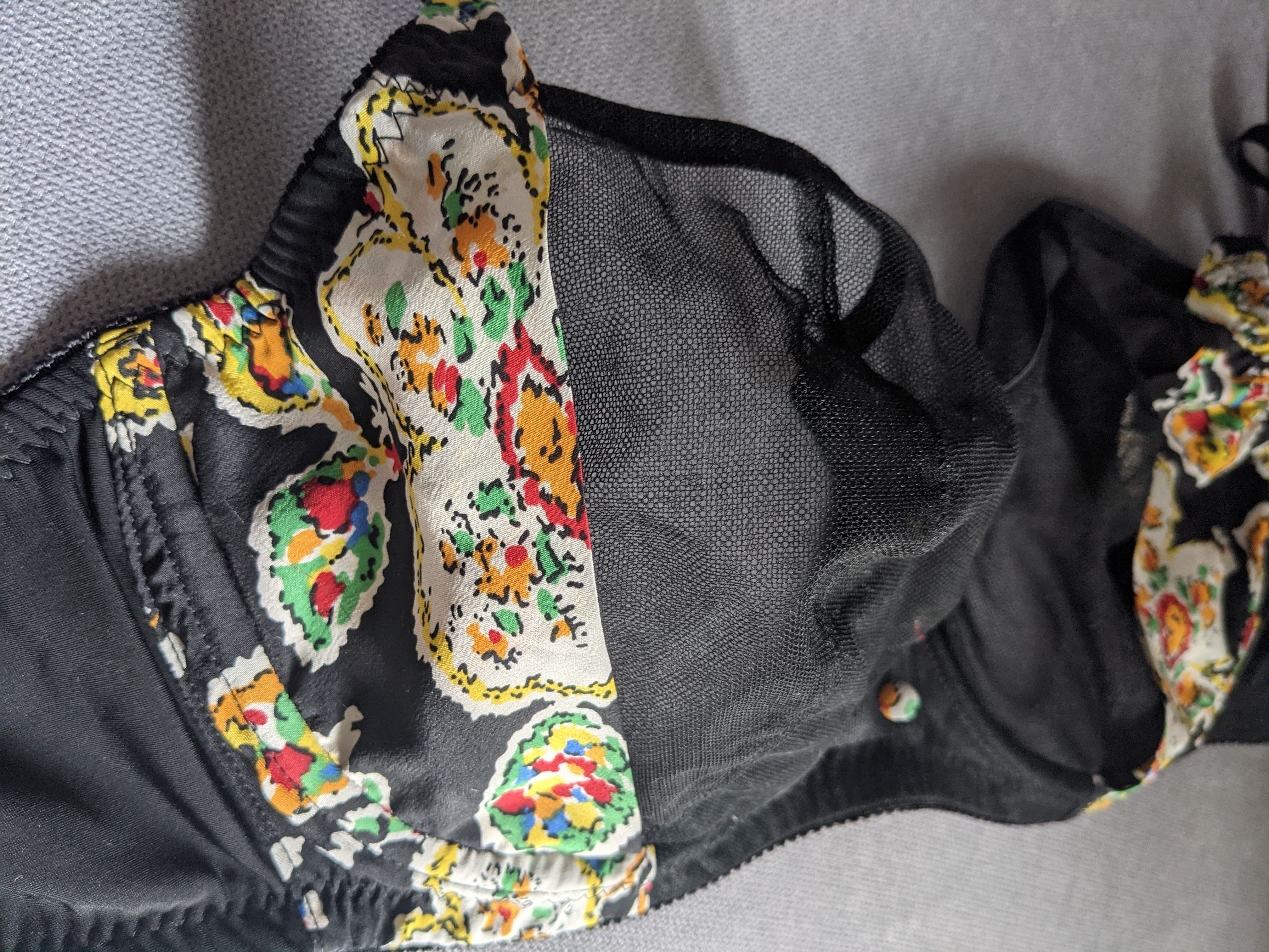 Black flowery bra - Black Beauty bra