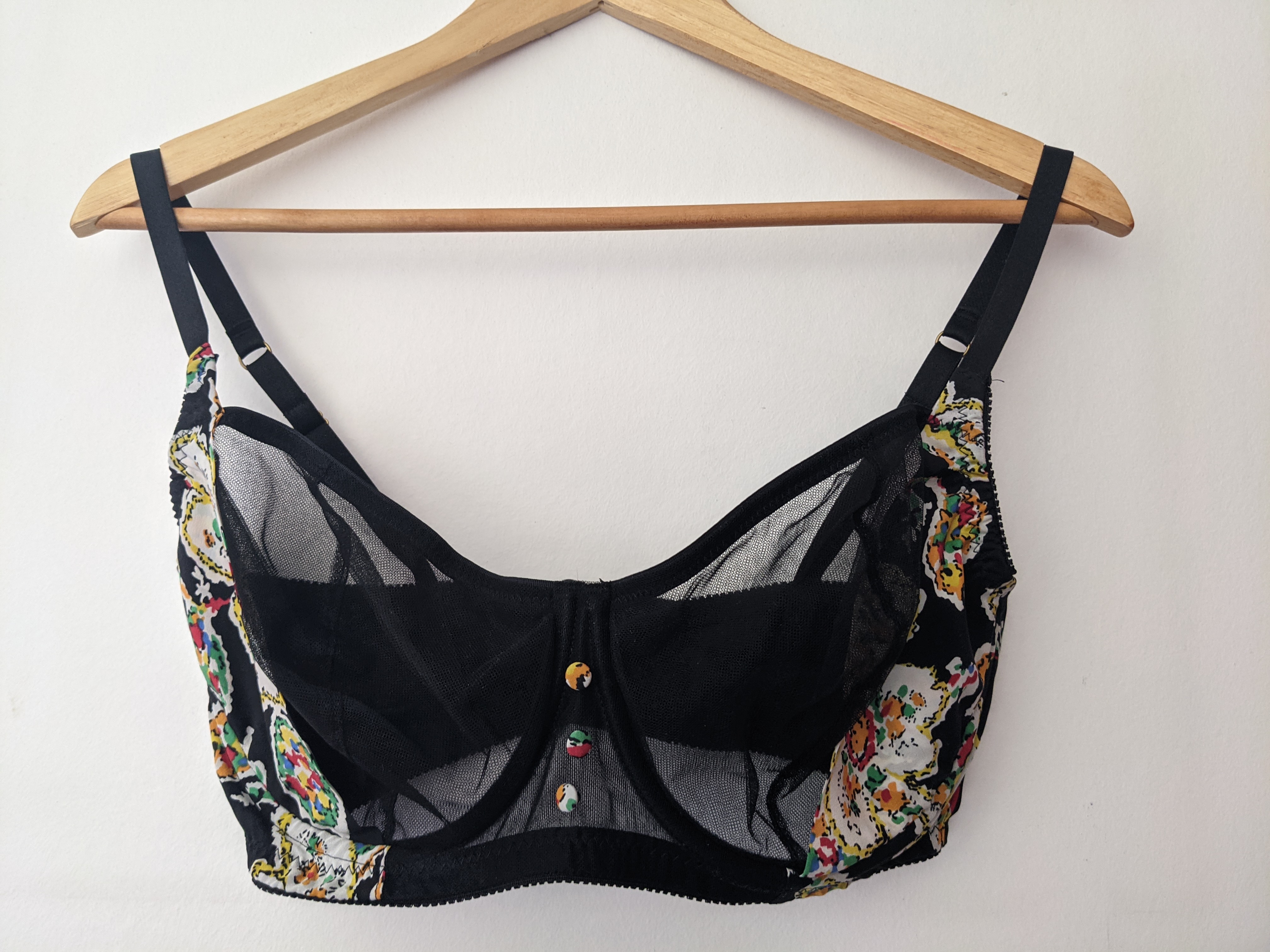 Black flowery bra - Black Beauty bra