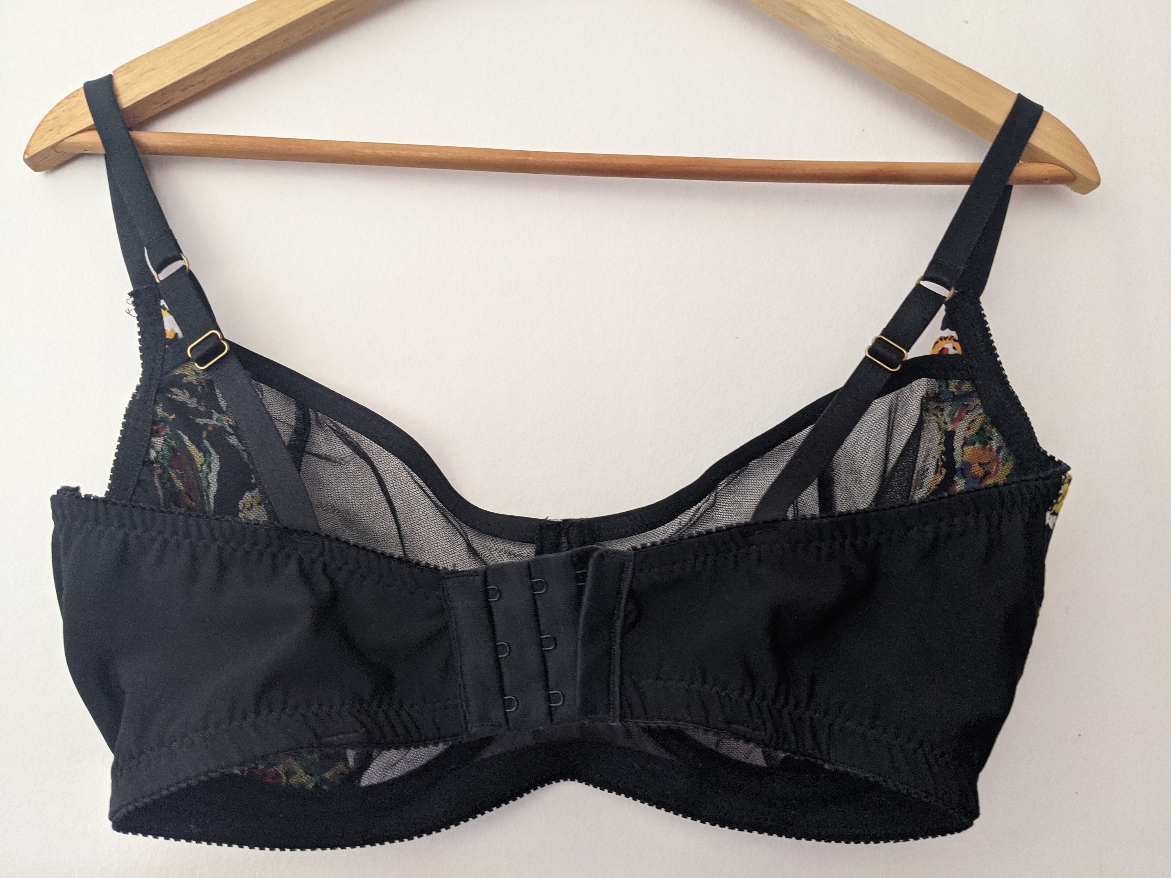 Black flowery bra - Black Beauty bra